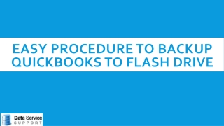 A proper guide backup QuickBooks to flash drive