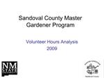 Sandoval County Master Gardener Program