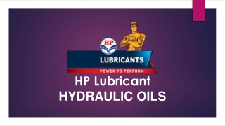 HP Lubricants Hydraulic oil