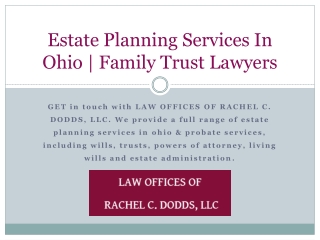 Estate Planning Services In Ohio | Family Trust Lawyers