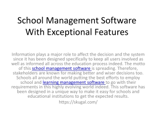 best School Management Software With Exceptional Features