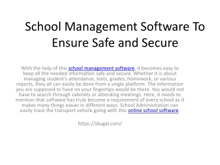 best online School Management Software To Ensure Safe and Secure