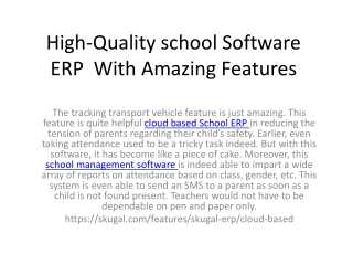 best High-Quality school Software ERP  With Amazing Features