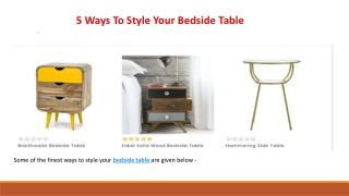 5 Ways to Style Your Bedside Table