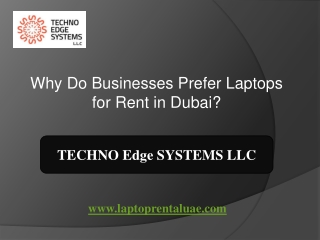 Why Do Businesses Prefer Laptops for Rent in Dubai?