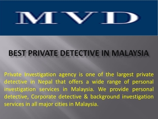 Best Private Detective in Malaysia