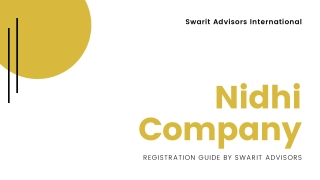 Online Nidhi Company Registration Procedure in India