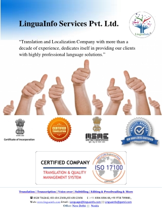 TOP Language Translation Company In India And Worldwide | Linguainfo