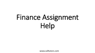 Finance Assignment Help