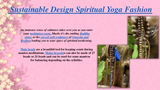  Sustainable Design Spiritual Yoga Fashion