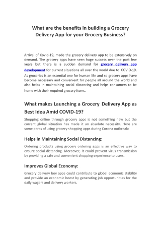 Launch your own Grocery Delivery App to enrich your grocery Business - MacAndro