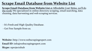 Scrape Email Database from Website List