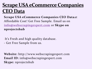 Scrape USA Ecommerce Companies CEO Data