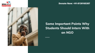 Some Important Points Why Students Should Intern With an NGO