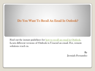 Do You Want To Recall An Email In Outlook?