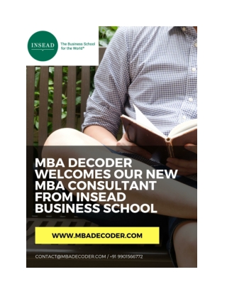 Our New Consultant at MBADecoder INSEAD Business School MBA