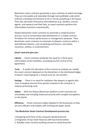 What are the Benefits of a Smart Contract in your Business?