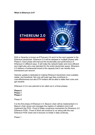 What is Ethereum 2.0?