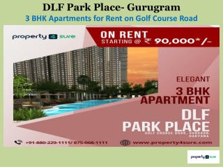 DLF Park Place for Rent on Golf Course Road Gurugram | 3 BHK Apartments for Rent in Gurugram