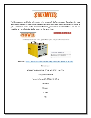 Argon Welding Machine | Cruxweld.com