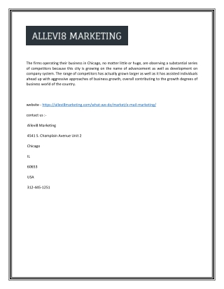 Email Marketing for Small Business in Chicago | Allevi8 Marketing