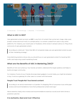 UGC & SEO: Everything You Need To Know