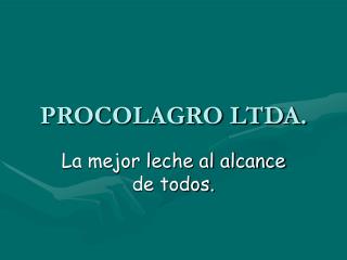 PROCOLAGRO LTDA.