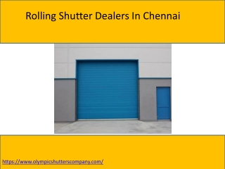 Rolling Shutter Dealers In Chennai