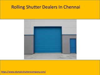 Rolling Shutters Manufacturers In Chennai