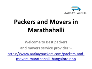 AarKay Packers and Movers in Marathahalli Bangalore