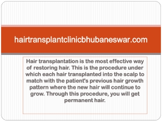 Hair clinic in odisha - hair transplant in bhubaneswar - No-1 hair transplant clinic in bhubaneswar