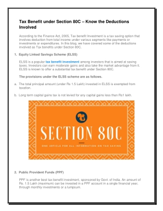 Sqrrl- Tax Benefit under Section 80C