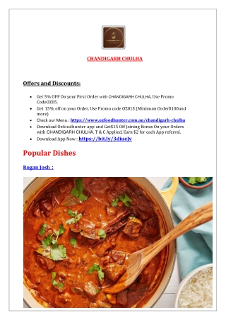 5% off - Chandigarh Chulha St Albans Takeaway Menu, VIC
