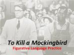 To Kill a Mockingbird