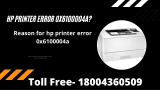 how to Fix HP Printer Error 0x6100004a