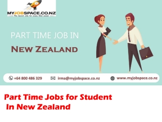 Part Time Jobs for Student in New Zealand