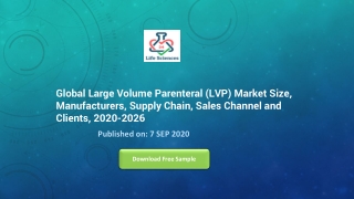 Global Large Volume Parenteral (LVP) Market Size, Manufacturers, Supply Chain, Sales Channel and Clients, 2020-2026
