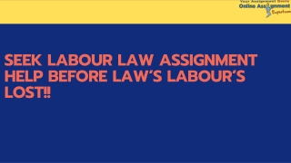 Labour Law Assignment Help by Assignment Experts