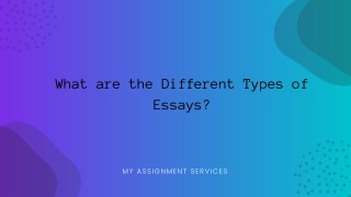 What are the Different Types of Essays?