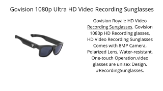 Royale 1080p Ultra HD Video Recording Sunglasses