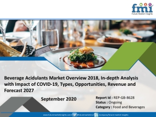 Beverage Acidulants Market Know the Latest COVID19 Impact Analysis and Strategies of Key Players & Forecast - 2027