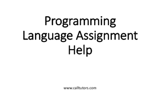 Programming Language Assignment Help