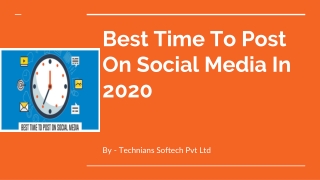 Best Time To Post On Social Media In 2020