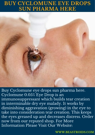 Buy Cyclomune Eye Drops Sun Pharma Here