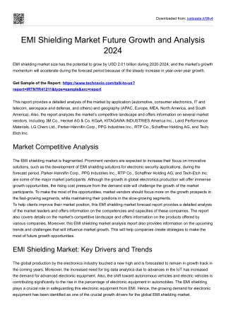 EMI Shielding Market Share, News and Report 2024