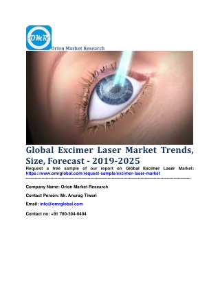 Global Excimer Laser Market Trends, Size, Forecast - 2019-2025