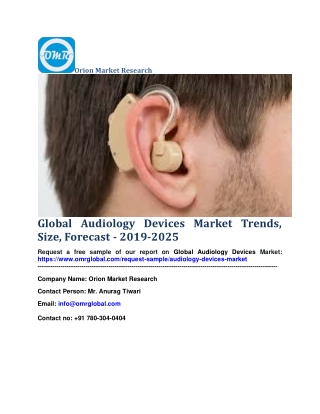 Global Audiology Devices Market Trends, Size, Forecast - 2019-2025