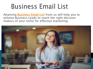 Business Email List | B2B Industry Database | DataCaptive