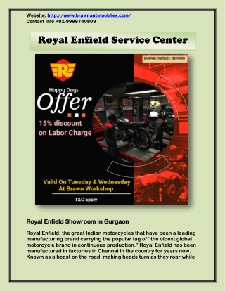 Royal Enfield Service Center - Brawn Automobiles