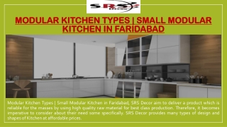 Modular Kitchen Types | Small Modular Kitchen in Faridabad